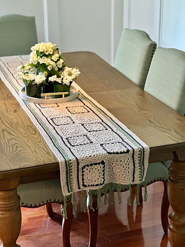 Boho Squares Table Runner