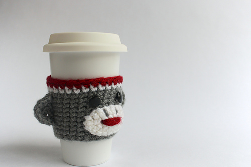 Classic Sock Monkey Coffee Cup Cozy photo 4