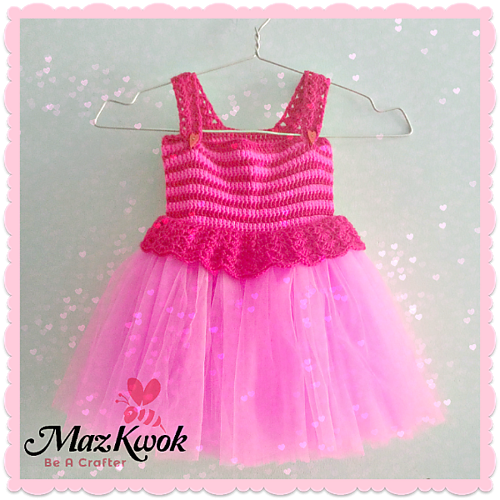 Ravelry Pinky Baby Tutu Dress pattern by Maz Kwok