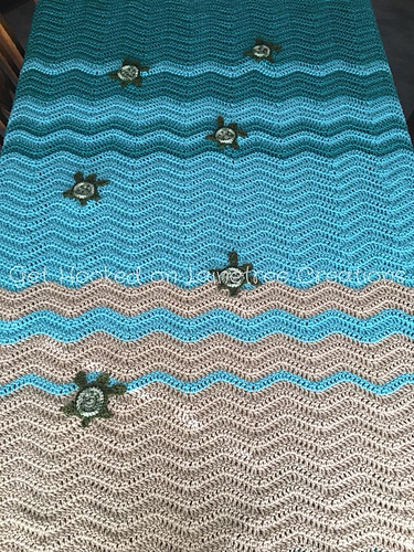 Ravelry: Beach Wave Sea Turtle Blanket pattern by Lainetree Creations