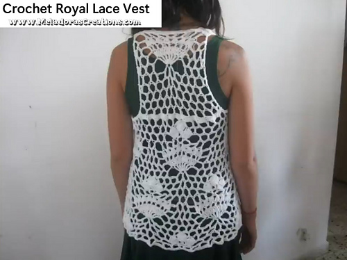 Crochet Lacy Royal Lace Vest photo 4