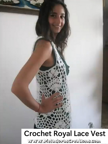 Crochet Lacy Royal Lace Vest photo 3