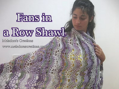 Fans in a Row Shawl photo 1