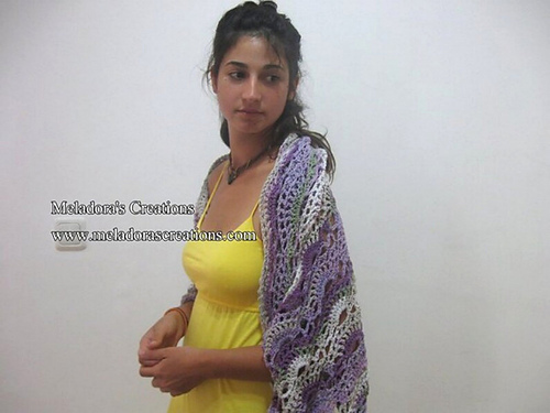 Fans in a Row Shawl photo 4