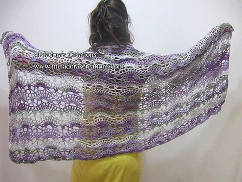 Fans in a Row Shawl photo 6