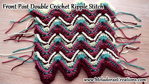 Front Post Double Crochet (FPDC) Ripple Stitch