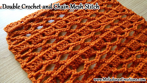 Double Crochet and Chain Mesh Stitch