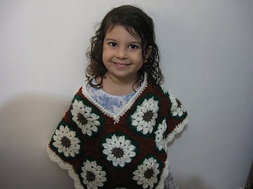 Childs Granny Square Poncho photo 2