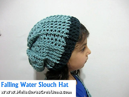 Falling Water Slouch Hat - V stitch Slouch Hat photo 4