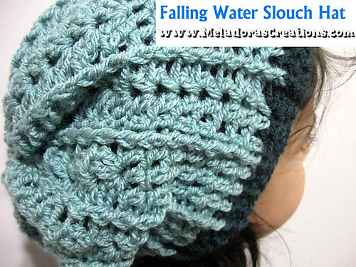 Falling Water Slouch Hat - V stitch Slouch Hat photo 5