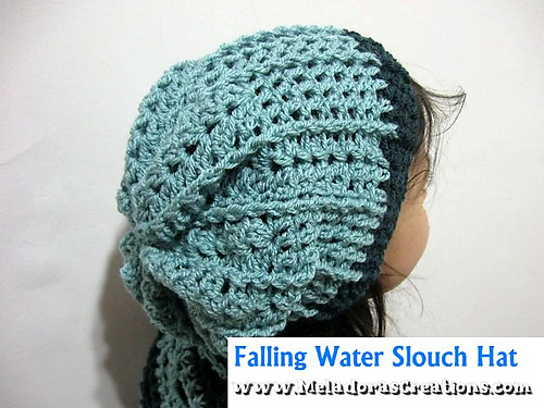 Falling Water Slouch Hat - V stitch Slouch Hat photo 1