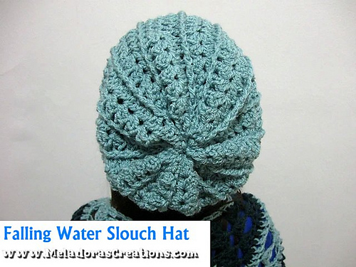 Falling Water Slouch Hat - V stitch Slouch Hat photo 3