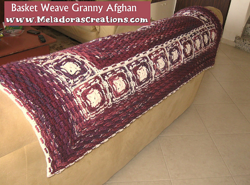 Basket weave Granny Afghan photo 3