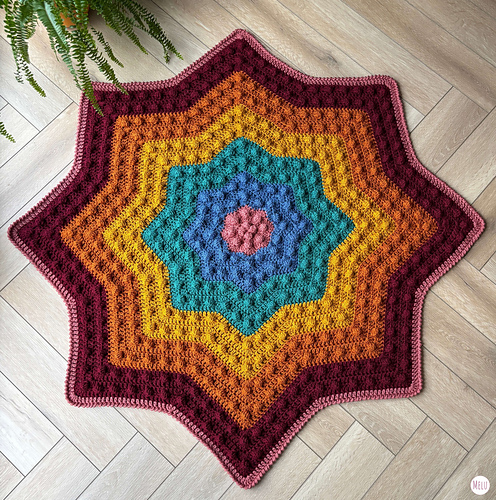 Nebula Bobble Star Dark Rainbow Blanket