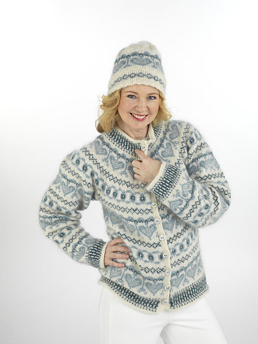 Frosthjerte jakke og genser - Merete Norheim Strikkedesign