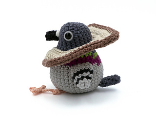 Pigeon pattern available separately as a free pattern