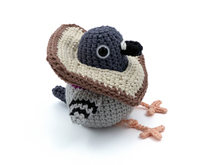 Pigeon pattern available separately as a free pattern