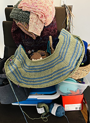 So many WIPs love them all. Also finished stuff I need to block 