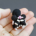 Crochet miniature Mole pattern