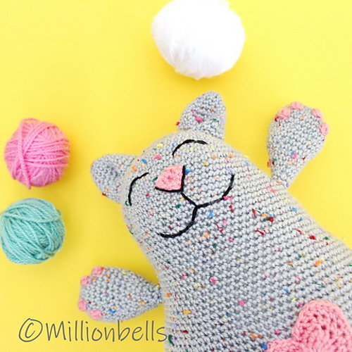 Amigurumi Sløv Katt Plysj - Millionbells