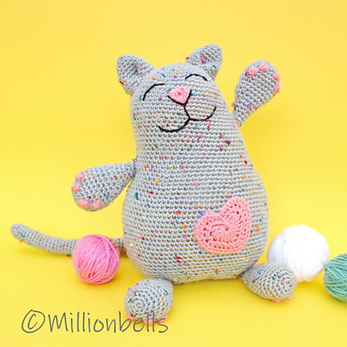 Amigurumi Sløv Katt Plysj - Millionbells
