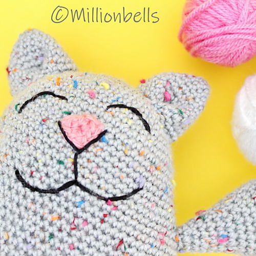 Amigurumi Sløv Katt Plysj - Millionbells