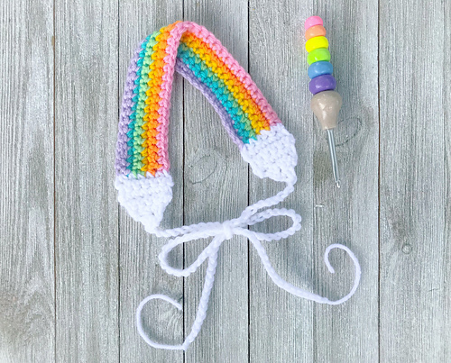 Regnbue Lueband - Crazy4CrochetMomma