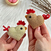 Heart Chicken Keychain pattern 