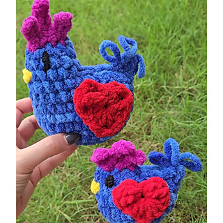 Blue chicken with Shane heart