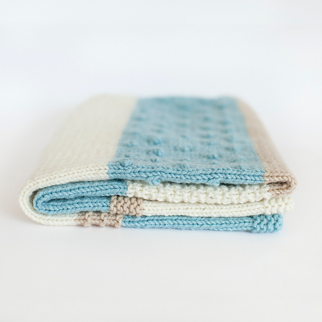 Ravelry Textured Baby Blanket pattern by The Woven