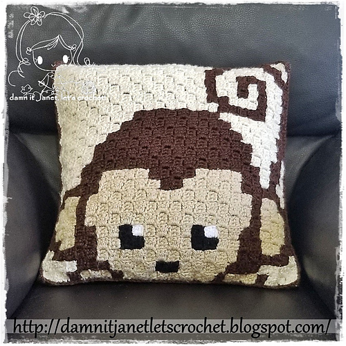 Monkey C2C Pillow photo 1