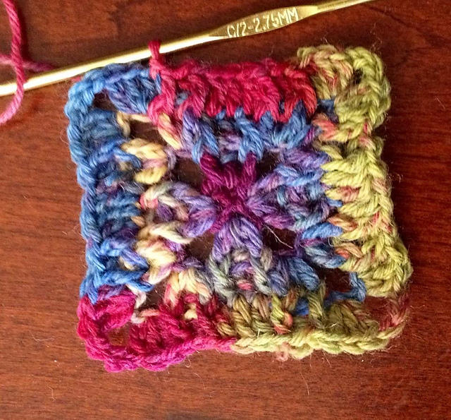 Ravelry Single Yarn Granny Square pattern by Marcia Young