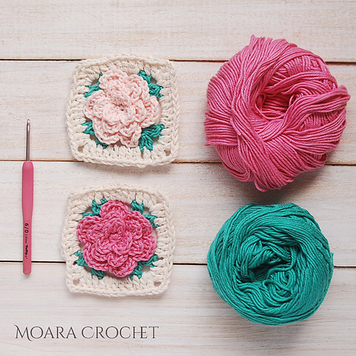 Rose Granny Square photo 3