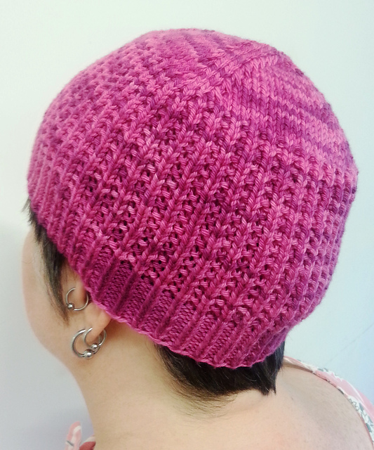 Raspberry Beanie pattern by Lauren Sanchez