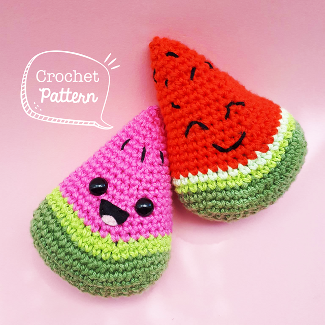 Ravelry Watermelon baby rattle pattern by Ms.Toosh