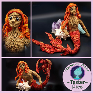 Tester pictures by @PrismaticFiberAndArtistry © Mushroom Fables Crochet
