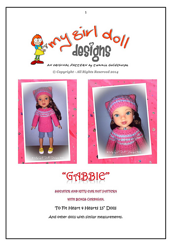 "Gabbie" sweater & hat set for H4H Dolls photo 1