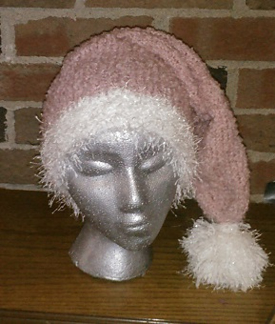 Ravelry Loom Knit Santa Hat pattern by Jennifer O'Neil