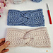Textured Star Stitch Headband pattern 