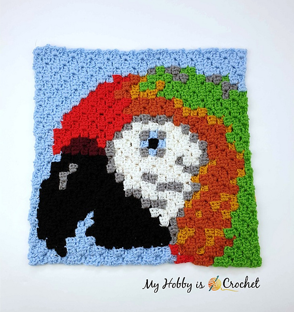 Macaw Parrot C2C Square Pattern