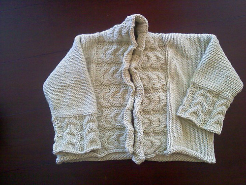 Reverse Cable rib baby Jacket photo 2