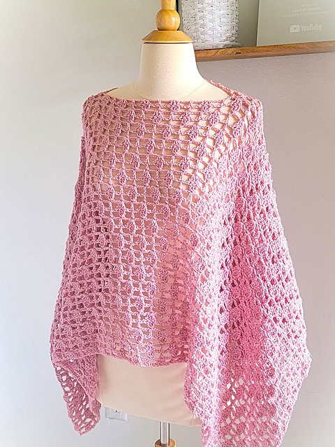 Ravelry: Raining Petals Poncho pattern 