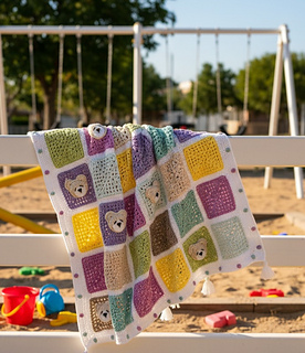 Mockup for display- actual crocheted sample shown in photos.