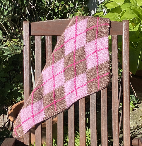 REVERSIBLE ARGYLE BANDANA