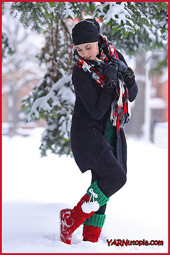 Festive Pom Boot Cuffs photo 2