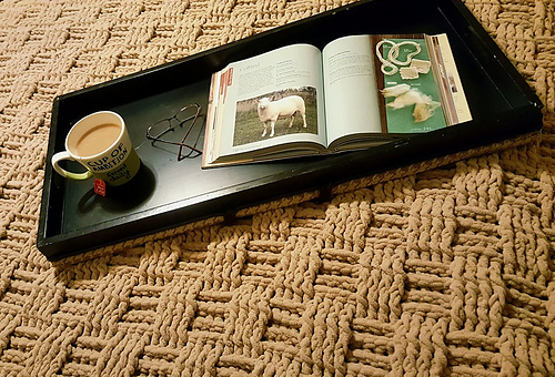 Chunky Basketweave Blanket photo 2