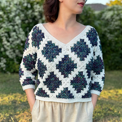 Indigo Granny Sweater