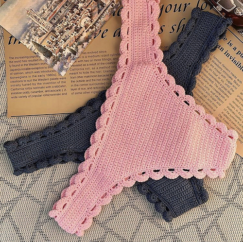 Crochet bikini brazilian panties 