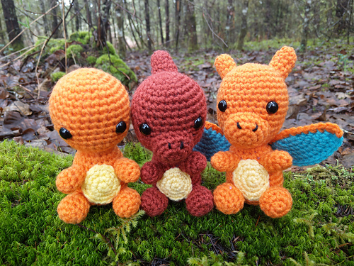 Chibi Charmander Evolusjon - The Nerdy Knitter