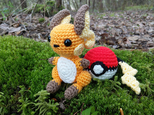 Chibi Raichu Pokemon - The Nerdy Knitter